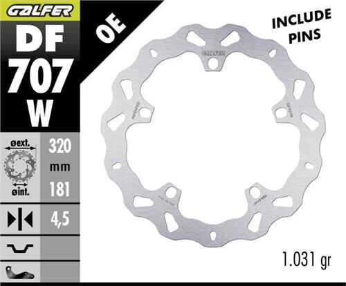 BMW F 900 XR Ön Fren Diski 320 mm 2025 Sonrası GALFER DALGALI SABİT DİSK