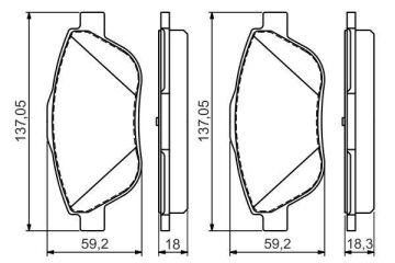 Opel Mokka Ön Fren Balatası 1.2 Turbo 130 Beygir 2020 Sonrası BOSCH