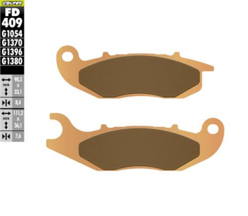 Vespa GTS 125 Supertech Ön Fren Balatası 2022 ve Sonrası GALFER SİNTER METAL SCOOTER