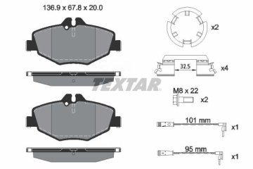 Mercedes E Serisi W211 Kasa E320 CDI 204 Beygir Ön Fren Balatası Şase No A 400548 Sonrası 2002-2009 TEXTAR