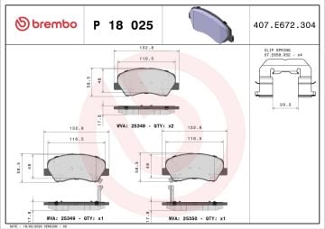 Hyundai i20 Ön Fren Balatası 2015-2020 BREMBO