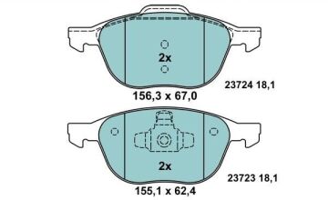Ford C-Max Performanslı Seramik Ön Fren Balatası 2010-2015 ATE SERAMİK