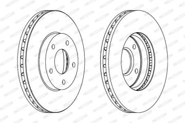 Nissan Primera Ön Fren Diski 280 mm P12 Kasa 2002-2008 FERODO