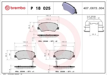 Hyundai i20 Ön Fren Balatası 1.4 MPI 100 Beygir 2021 Sonrası BREMBO