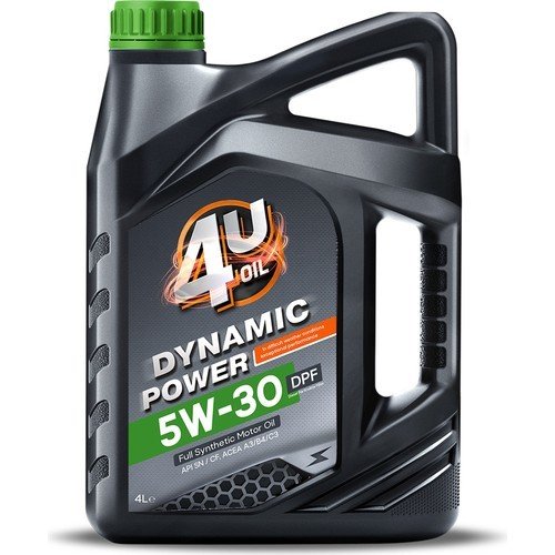 4U Oil Dynamic Power 5W-30 DPF Tam Sentetik Motor Yağı 4 Litre Üretim Yılı 2022