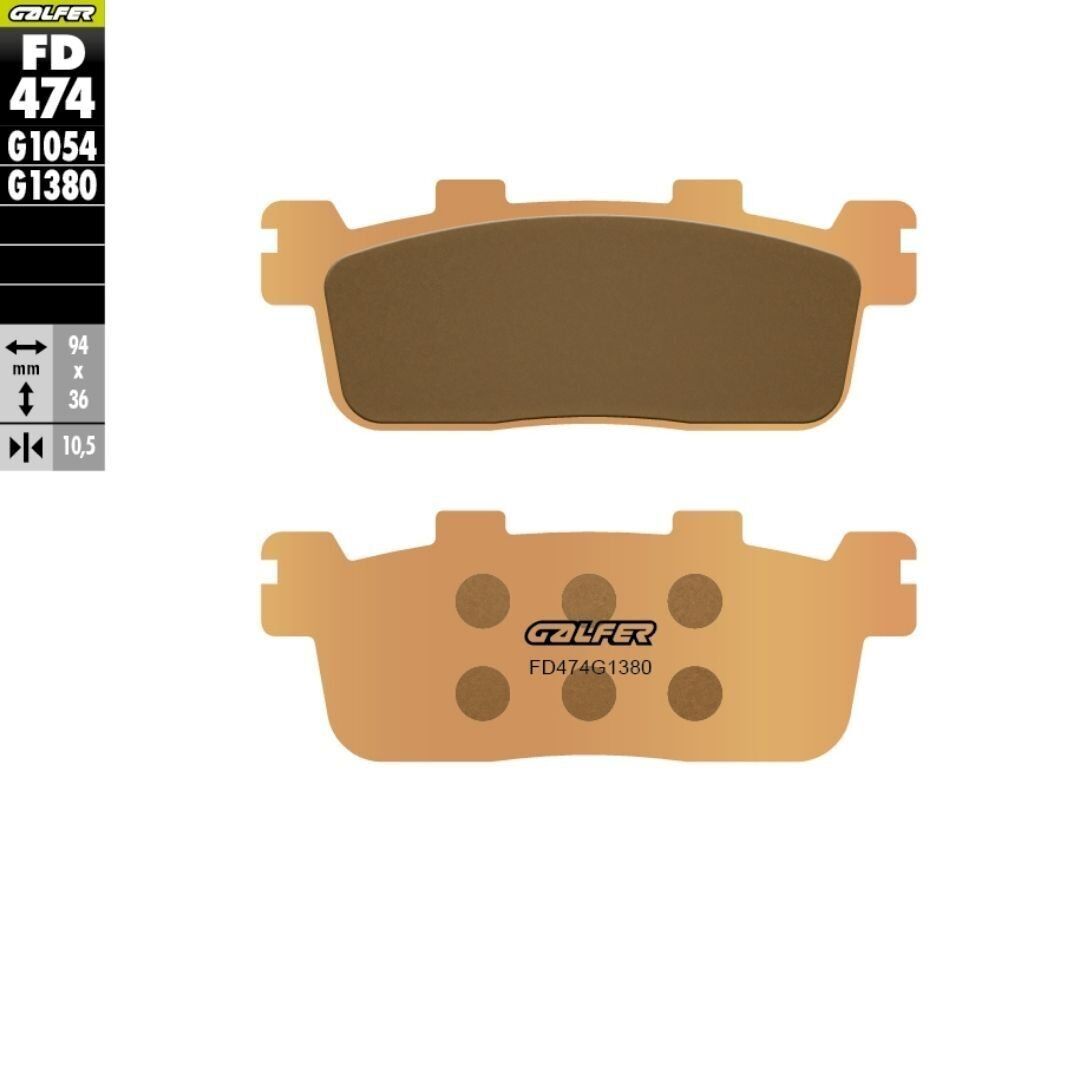 Kymco Xciting 250İ Arka Fren Balatası 2011 2014 Arası GALFER SİNTER METAL SCOOTER