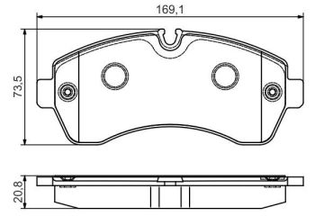 Mercedes Sprinter 906 Ön Fren Balatası 5 Ton Çift Teker Fişsiz 2006-2017 BOSCH