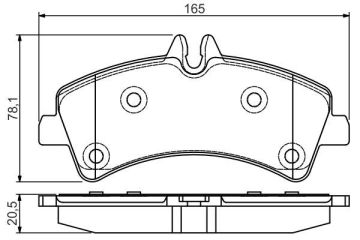Mercedes Sprinter 906 Arka Fren Balatası 5 Ton Çift Teker Fişsiz 2006-2017 BOSCH