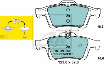 Ford Focus C-Max Performanslı Seramik Arka Fren Balatası 2004-2007 ATE SERAMİK