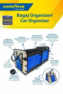 Goodyear Oto Bagaj Düzenleyici Organizer 60x37 cm / 71 Litre