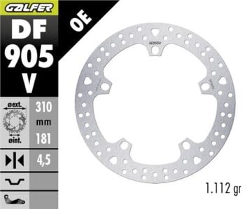 BMW R 1300 GS Ön Fren Diski 310 mm 2024 Sonrası GALFER YUVARLAK SABİT DİSK