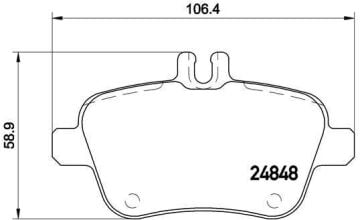 Mercedes B Serisi W246 Kasa B180 CDI Arka Fren Balatası AMG Spor Paket 2012-2018 BREMBO
