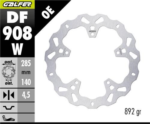 BMW R 1300 GS Arka Fren Diski 285 mm 2024 Sonrası GALFER DALGALI SABİT DİSK