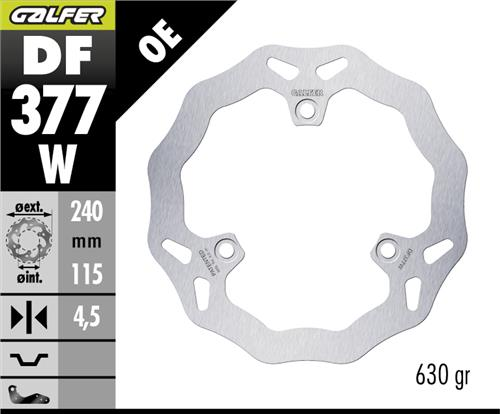 Suzuki Burgman UH 200 Arka Fren Diski 240 mm 2014 2020 Arası GALFER DALGALI SABİT ÇELİK DİSK