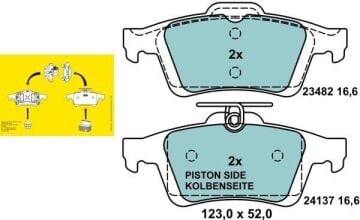 Ford Tourneo Connect Performanslı Seramik Arka Fren Balatası 2013 Sonrası ATE SERAMİK