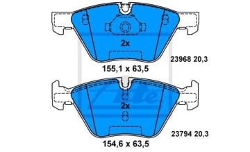 BMW 3 Serisi E90 320i Ön Fren Balatası 170 Beygir 2008-2012  ATE ORIGINAL