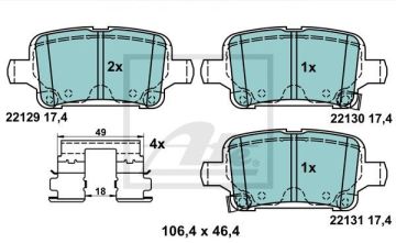 Opel Astra K Seramik Arka Fren Balatası 1.6 CDTI 136 Beygir 2016 Sonrası ATE SERAMİK