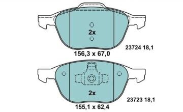 Mazda 3 Performanslı Seramik Ön Fren Balatası 2004-2009 ATE SERAMİK