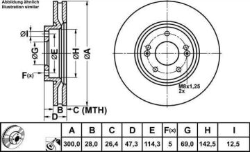 Kia Ceed Ön Fren Diski 1.6 GDI 135 Beygir Büyük Tip 300 mm Çap 2013-2018 ATE ORIGINAL