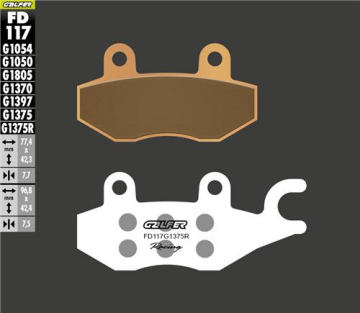 Kawasaki Z 300 Ön Fren Balatası 2015 2016 Arası GALFER SİNTER METAL SERAMİK SPORT RACİNG