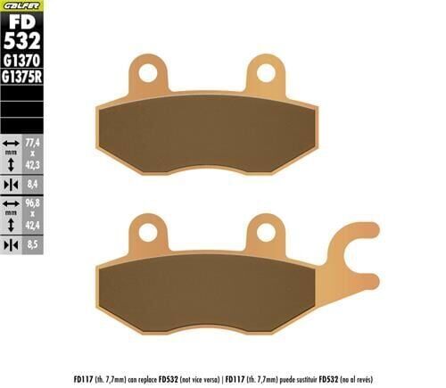 Kawasaki Z 400 Ön Fren Balatası 2023 Sonrası GALFER SİNTER METAL