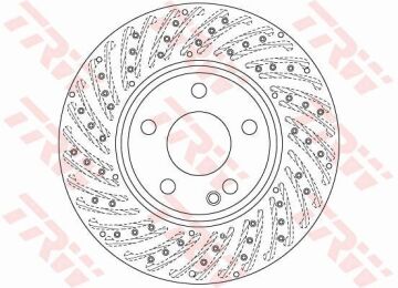 Mercedes 246 Kasa B180 Ön Fren Diski Delikli 295 mm Çap AMG Spor Paket 2012-2018 TRW