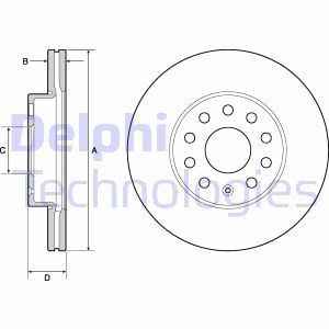 Skoda Octavia 3 Ön Fren Diski 1.2 TSI 276 mm Çap 2013-2020 DELPHI