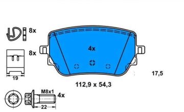 Mercedes A Seri W177 Kasa A180d 1.5 116 Beygir Arka Fren Balatası AMG Spor Paket 2018 Sonrası ATE ORIGINAL