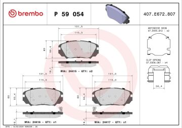 Opel İnsignia A Ön Fren Balatası 1.6 CDTI 136 Beygir 2008-2016 BREMBO