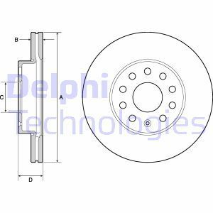 Volkswagen Golf 7 Ön Fren Diski 1.6 TDI 276 mm Çap 2013-2020 DELPHI