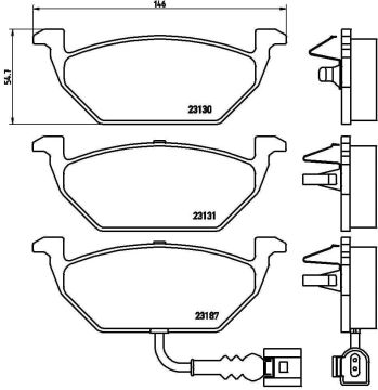 Volkswagen Jetta 3 Ön Fren Balatası 1.9 TDI 105 Beygir 280 mm Disk İçin 2006-2011 BREMBO