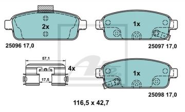 Opel Astra J Performanslı Seramik Arka Fren Balatası 1.6 Turbo 2010-2015 ATE SERAMİK