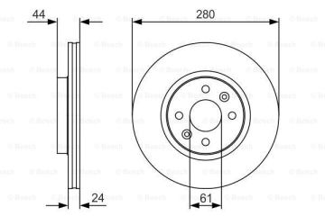 Renault Megane 2 Ön Fren Diski 2.0 16V 280 mm Çap 2003-2009 BOSCH