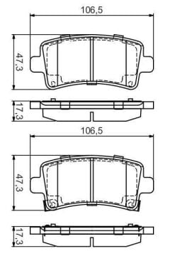Opel Insignia A Arka Fren Balatası 2.0 CDTI 130 Beygir 2008-2016 BOSCH