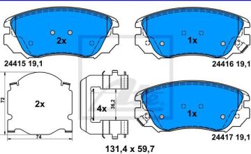 Opel Insignia Ön Fren Balatası 1.6 16V 115 Beygir 2008-2016 ATE ORIGINAL