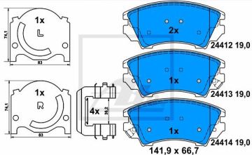 Opel Insignia Ön Fren Balatası 1.6 Turbo 180 Beygir 2008-2016 ATE ORIGINAL