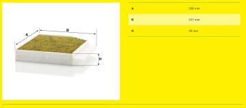 Mercedes E Serisi W213 Kasa E200 Antialerjik Karbonlu İç Polen Filtresi 2.0 184 Beygir 2016-2023 MANN