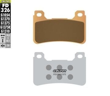 Honda CBR 600 RR Ön Fren Balatası 2007-2008 GALFER SİNTER METAL SERAMİK SPORT