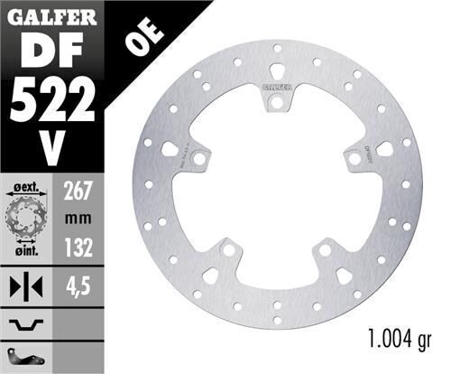 Yamaha X-MAX 300 Tech Max Ön Fren Diski 267 mm 2023 Sonrası GALFER YUVARLAK SABİT DİSK