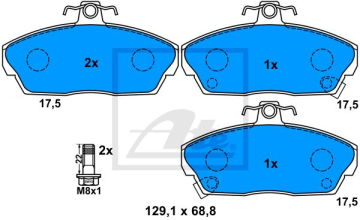 Honda Civic 7 Ön Fren Balatası 1.6 Yaylı Tip 2002-2005 ATE ORIGINAL