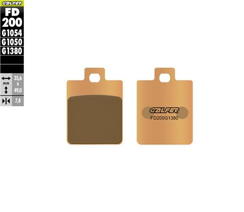 SYM Fiddle Iii 125 Arka Fren Balatası 2015 2020 Arası GALFER SİNTER METAL SCOOTER