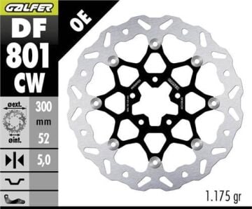 KTM 790 DUKE Ön Fren Diski 300 mm 2018-2023 GALFER DALGALI HAREKETLİ ALUMİNYUM DİSK
