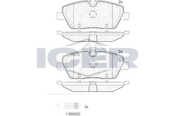 BMW 1 Serisi E87 120i Ön Fren Balatası 2006-2007 5 Kapılı ICER