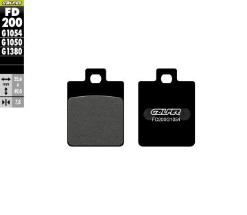 SYM Fiddle Iii 200İ Arka Fren Balatası 2015 2016 Arası GALFER YARI METAL