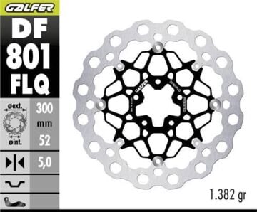 KTM 790 DUKE Ön Fren Diski 300 mm 2018-2023 GALFER CUBIQ DALGALI HAREKETLİ ÇELİK DİSK