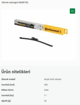 Volkswagen Polo 5 Arka Silecek 28 cm 2010-2017 CONTINENTAL