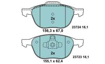 Volvo V50 Performanslı Seramik Ön Fren Balatası 1.6 Benzinli 100 Beygir 2004-2012 ATE SERAMİK