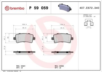 Opel İnsignia A Arka Fren Balatası 2.0 CDTI 160 Beygir 2008-2016 BREMBO