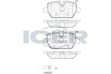 BMW 1 Serisi E87 120i Arka Fren Balatası 2005-2009 ICER