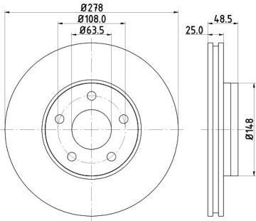 Volvo S40 Ön Fren Diski 1.6 Benzinli 278 mm Çap 2004-2014 FERODO